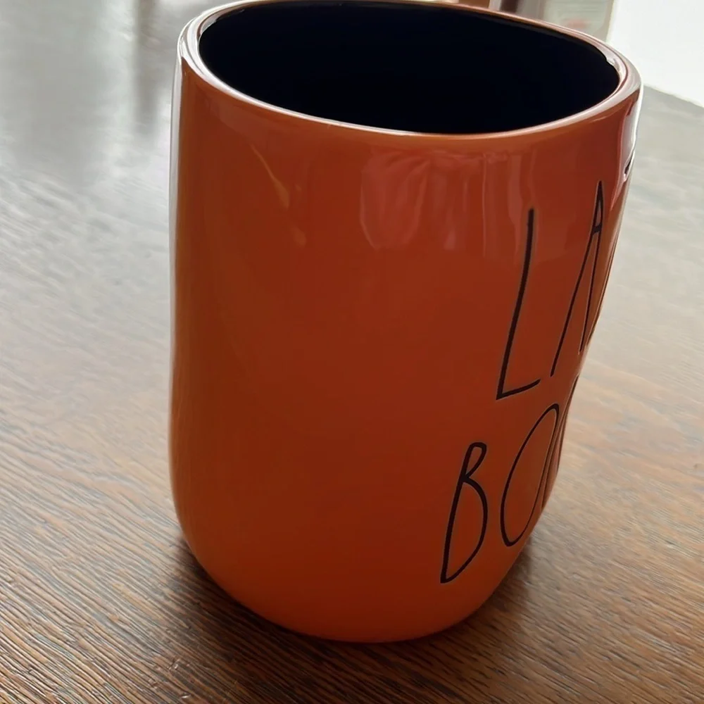 Ray Dunn Lazybones Halloween Mug Orange Black Interior Like New